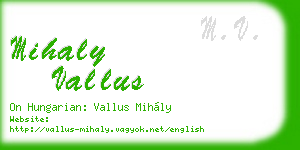 mihaly vallus business card
