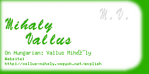 mihaly vallus business card